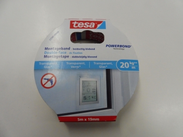 Tesa Powerbond® assembly tape for wallpaper and plaster, max. 10 kg / m, 5 mx 19 mm # 77742-00000